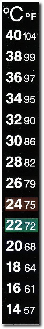 14C to 40C (57F to 104F) Dual Scale Adhesive LCD Thermometer Strip