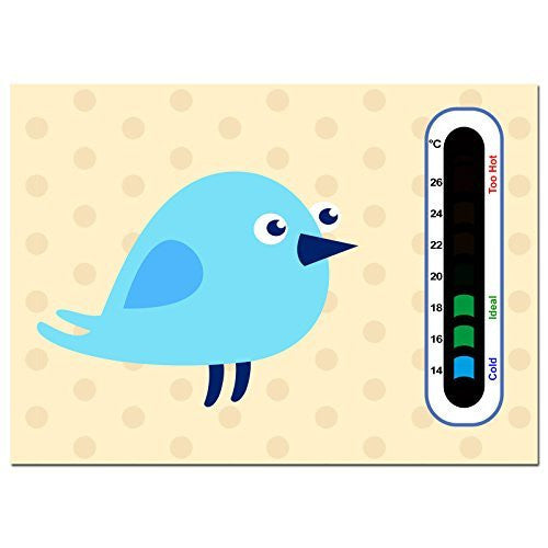 Baby Safe Ideas Blue Bird Nursery Room Thermometer Card