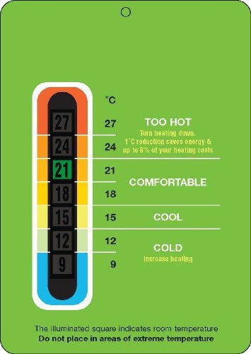 Green Eco Room Thermometer Card