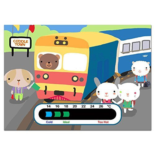 Baby Safe Ideas Train Nursery Room Thermometer Card