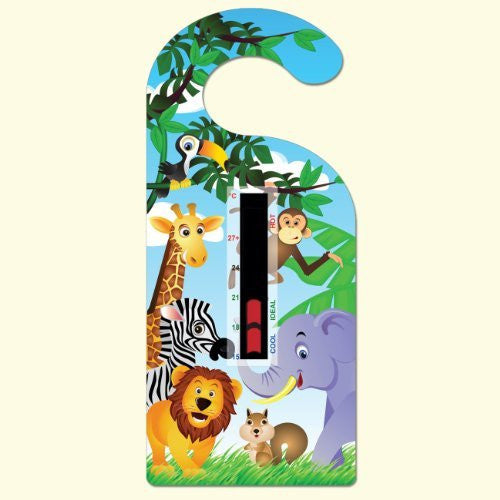Jungle Hanger Nursery Room Thermometer Card