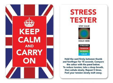 Union Jack - Keep Calm and Carry On Stress Mood Card