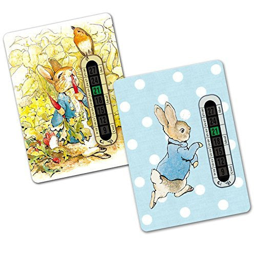 Twin Pack - Peter Rabbit Nursery and Room Thermometer Cards (2 Different Designs)