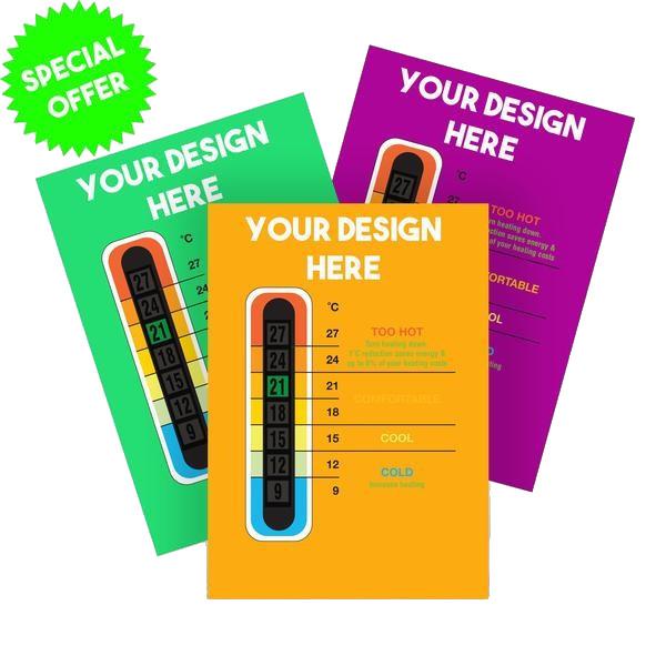 1000 Pack - Promotional Customisable Thermometer Cards