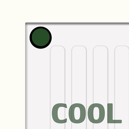 4 Pack - Hot Warning Labels - Colour Changing Sticker Green to Red at 43°C