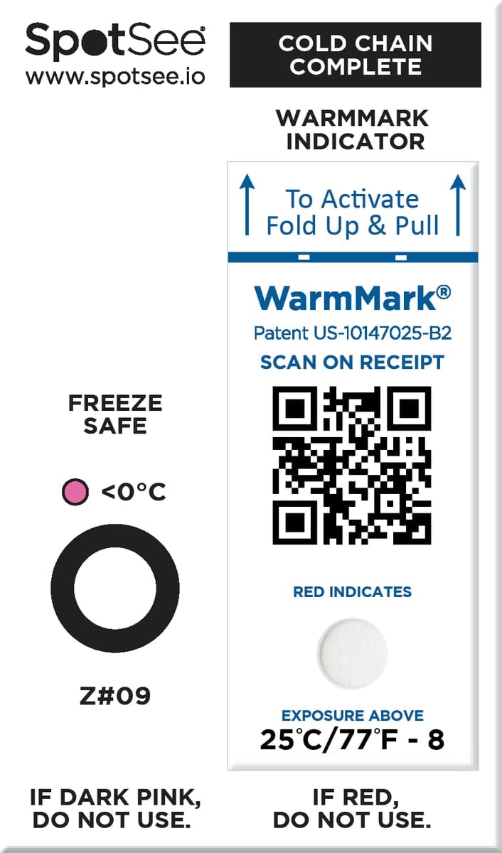 SpotSee® Cold Chain Complete Temperature Cards (Pack of 100) – FreezeSafe / WarmMark