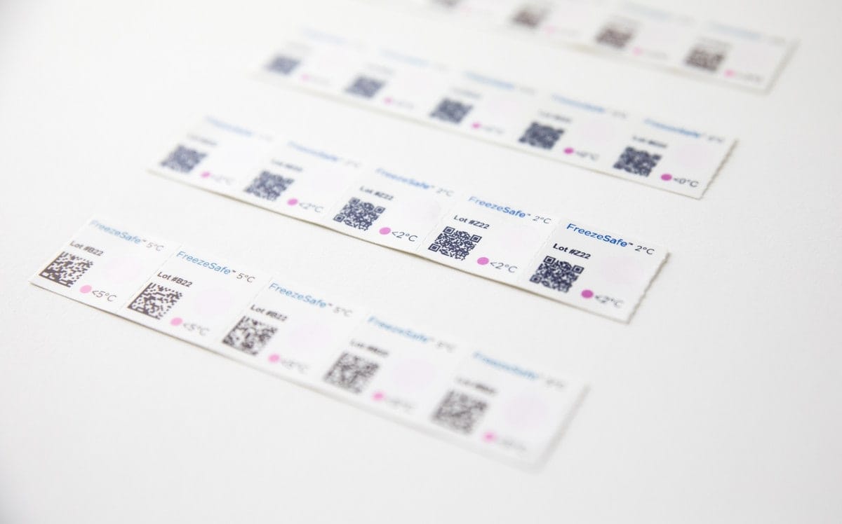 SpotSee® FreezeSafe Descending Temperature Indicator (2500 pc Roll Format)