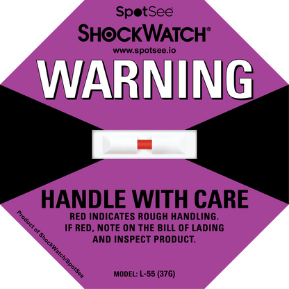 SpotSee® ShockWatch Impact Indicator Labels (L-Series) – 50 Pack – Non-Serialised (25G–100G)