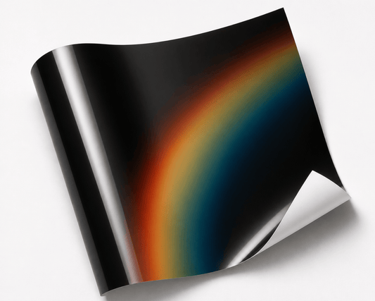 Colorful Liquid Crystal  gradient on a black background precision calibrated-450-x-300-mm
