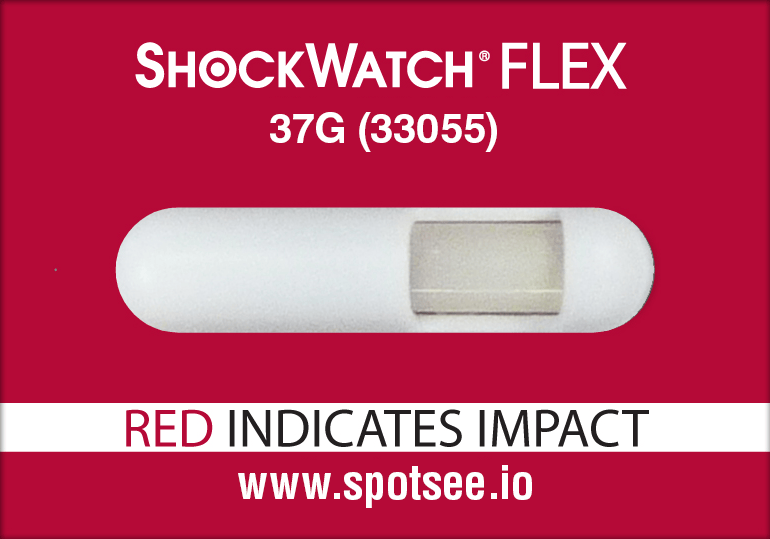 SpotSee® ShockWatch FLEX – Single Tube Impact Indicator (100 Pack)