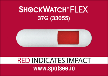 SpotSee® ShockWatch FLEX – Single Tube Impact Indicator (100 Pack)