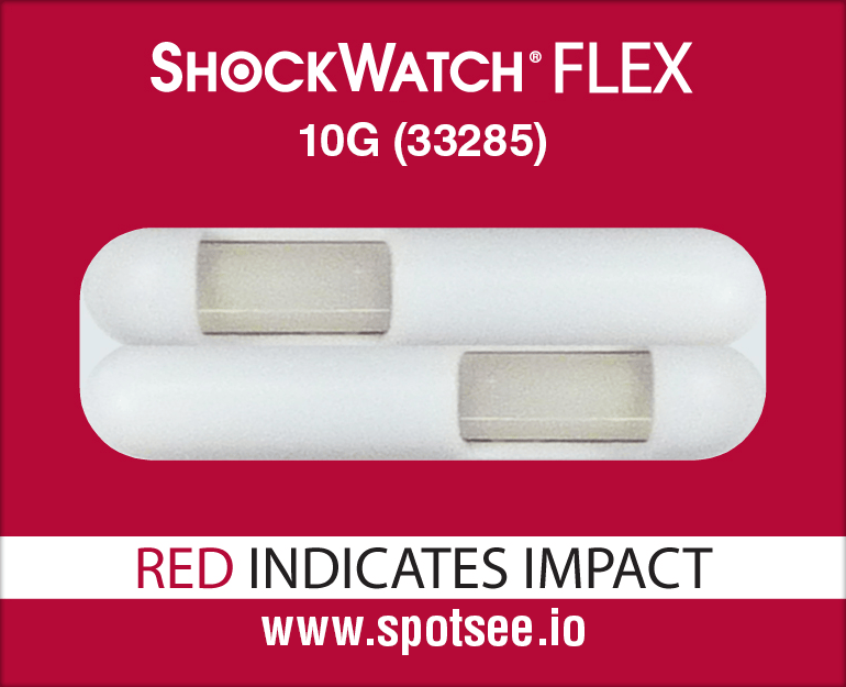 SpotSee® ShockWatch FLEX – Double Tube Impact Indicator (100 Pack)