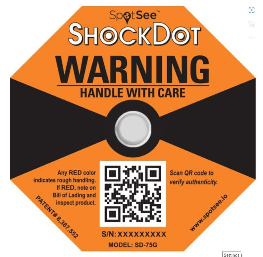 ShockDot Shock & Impact Indicators - PLEASE CONTACT US TO ORDER