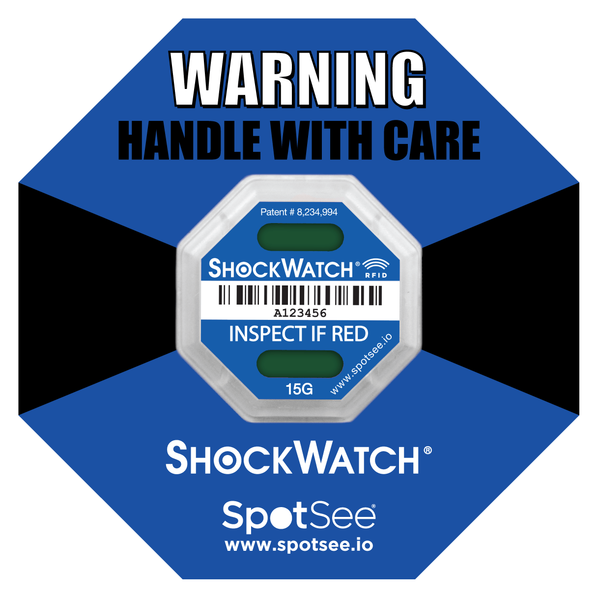ShockWatch® 2 RFID Shock Indicator (100 Pack)
