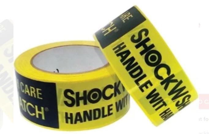ShockWatch alert tape used on cartons to highlight monitored shipments and reinforce careful handling