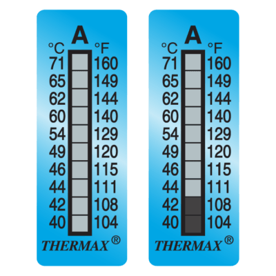 SpotSee® Thermax 10-Level Irreversible Temperature Labels (Pack of 10)