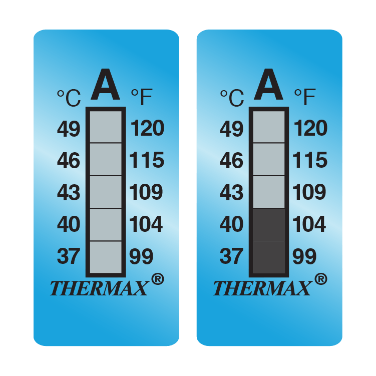 SpotSee® Thermax 5-Level Irreversible Temperature Labels (Pack of 10)