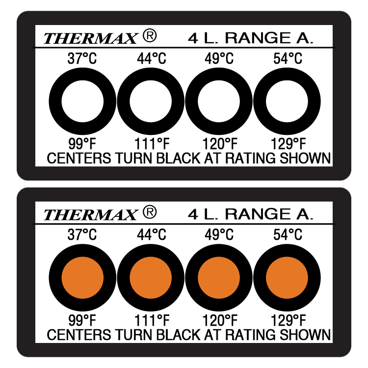 SpotSee Thermax 4-Level irreversible temperature labels – product overview