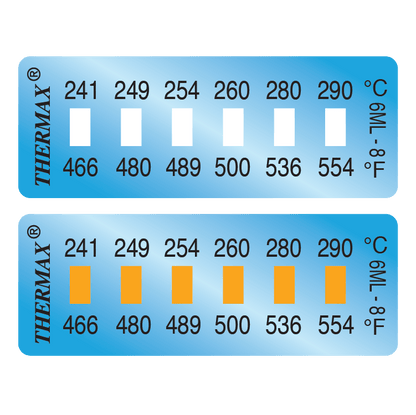 SpotSee® Thermax 6-Level Mini Strip Irreversible Temperature Labels (Pack of 10)