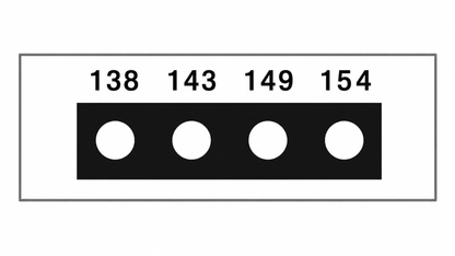 SpotSee Thermax Micro 4-level irreversible temperature label — Range 6: 138, 143, 149, 154 °C