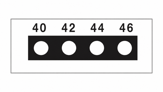 SpotSee Thermax Micro 4-level irreversible temperature label — Range 1: 40, 42, 44, 46 °C