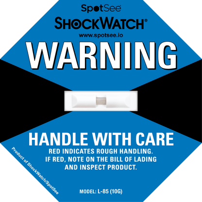 SpotSee® ShockWatch Impact Indicator Labels (L-Series) – 50 Pack – Serialised (25G–100G)