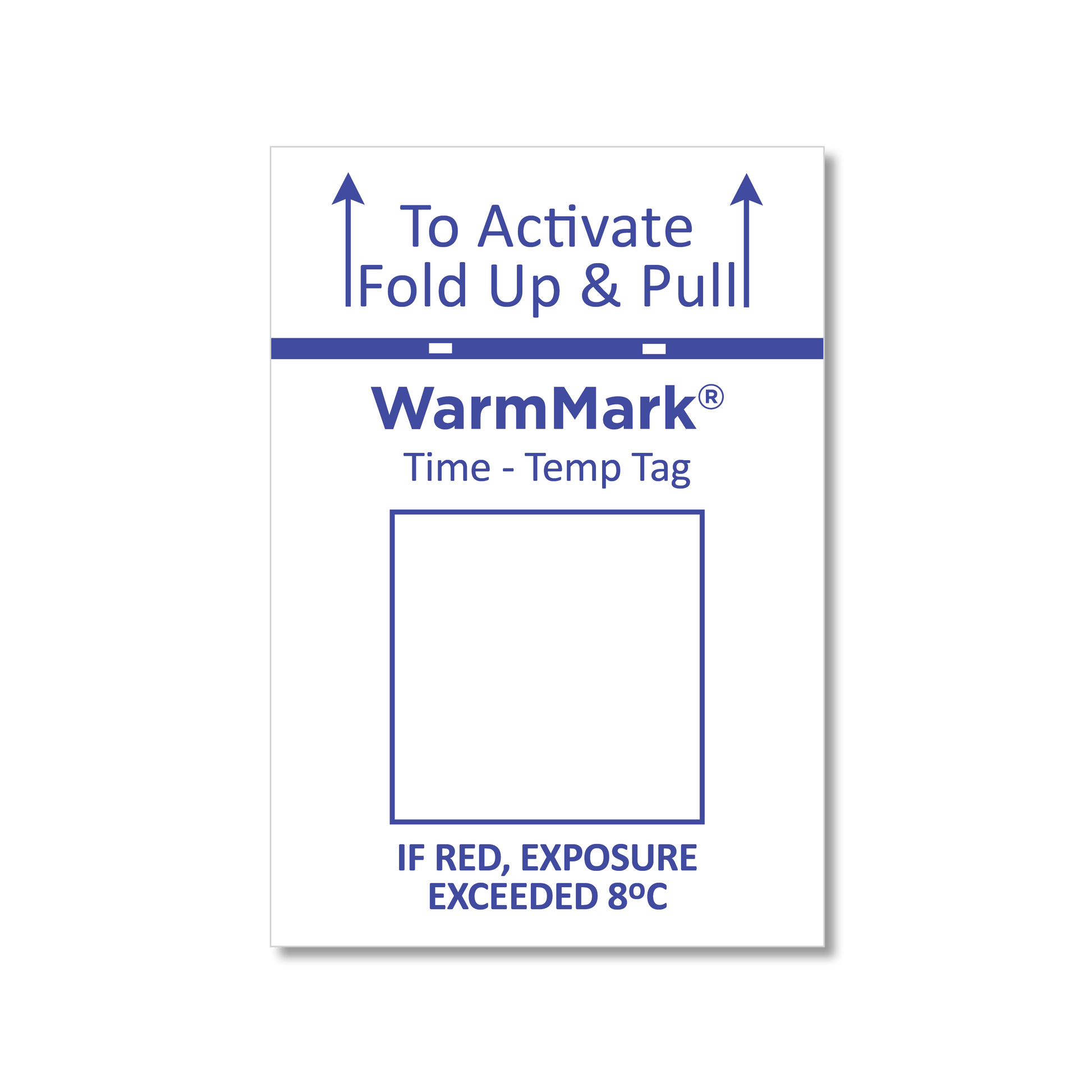 WarmMark Mini short-run temperature indicator 8°C 46°F two hour format