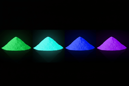 Glow In The Dark Powder 4-Pack - Green, Aqua, Blue, Purple
