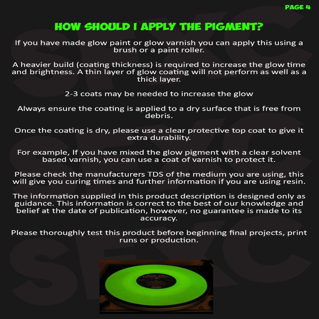 SFXC Glow-in-the-dark pigments Deep Purple Glow in the Dark Powder - for solvent based mediums