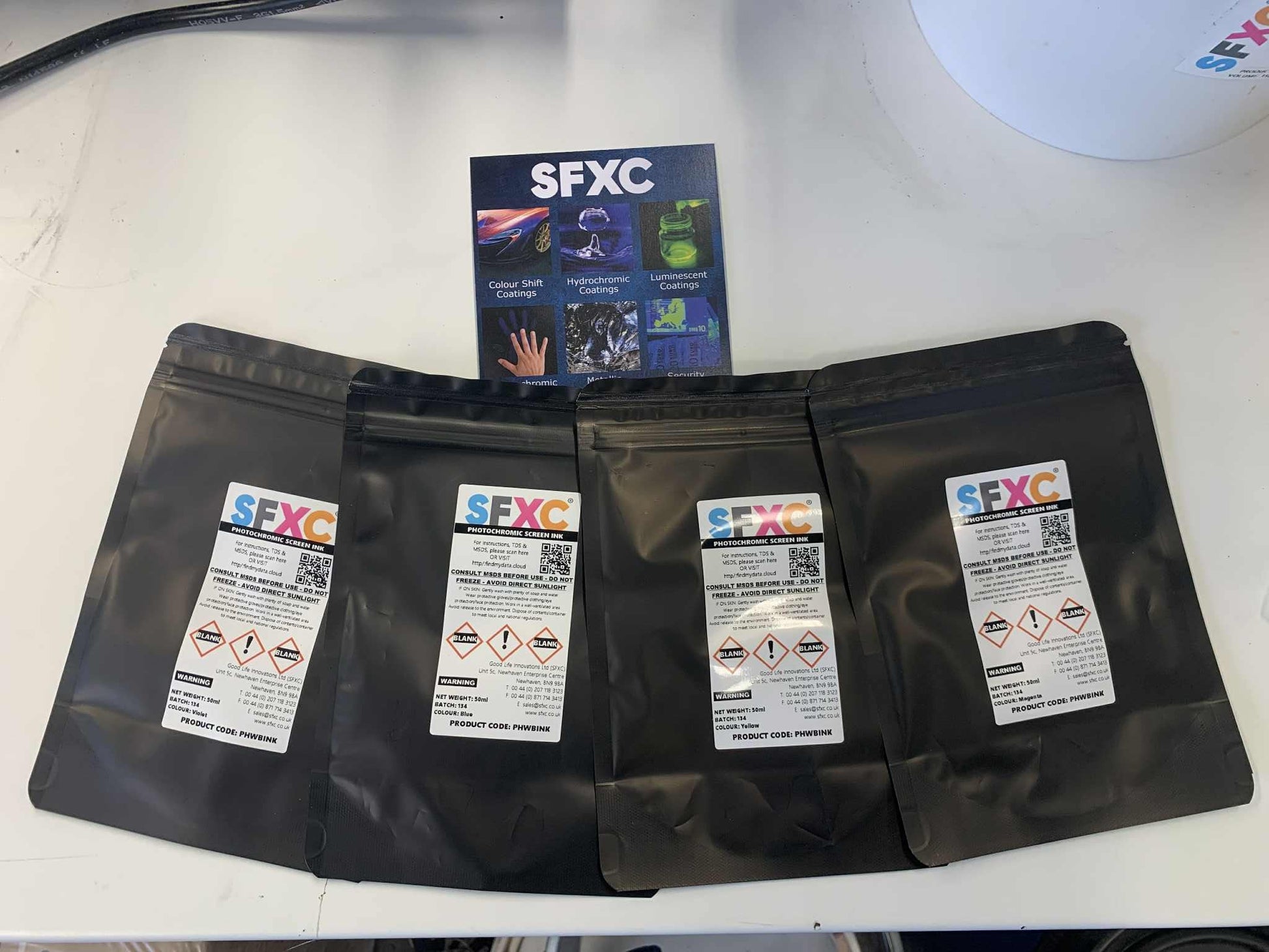 SFXC Photochromic Screen Ink SFXC Photochromic Ink Trial Pack