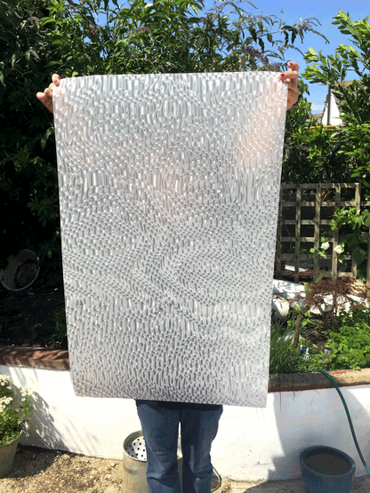 Rowlux Lenticular Sheet - White/Grey Translucent Wave - SFXC | Special Effects and Coatings - 2