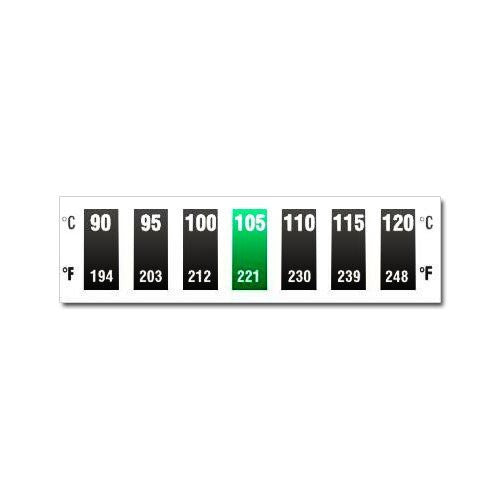 Digitemp 90°C to 120°C (194°F to 248°F) 7 Level Horizontal Dual Scale Thermometer Strip