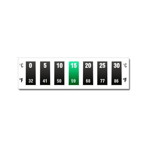 Digitemp 0°C to 30°C (32°F to 86°F) 7 Level Horizontal Dual Scale Thermometer Strip