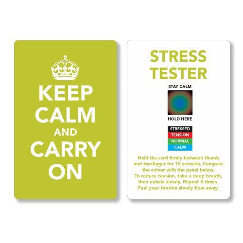 Green - Keep Calm and Carry On Stress Mood Card