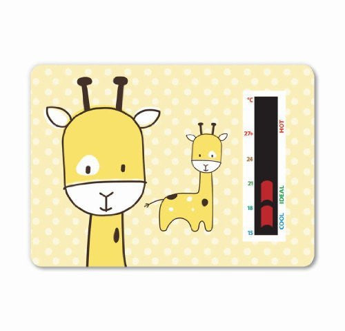 Yellow Baby Giraffe Room Thermometer Card