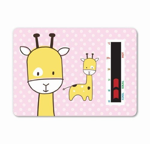 Pink Baby Giraffe Room Thermometer Card