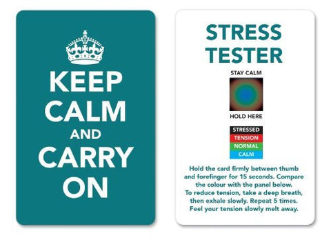 Turquoise - Keep Calm and Carry On Stress Mood Card
