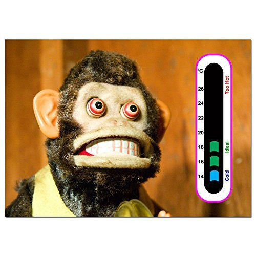 5 X Bargain Pack Of Crazy Monkey Nursery Room Thermometer Using Latest Easy Read Colour Changing Technology Also Fun For Adults