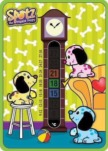 Spotz the Puppies Nursery & Room Safety Temperature Thermometer Card