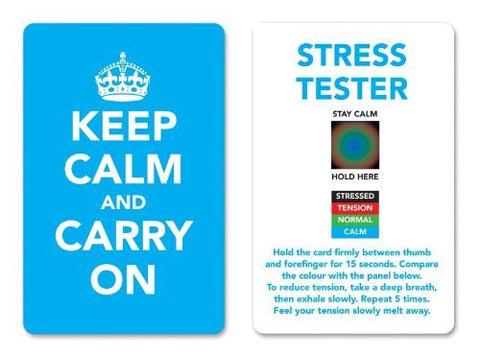Cyan - Keep Calm and Carry On Stress Mood Card