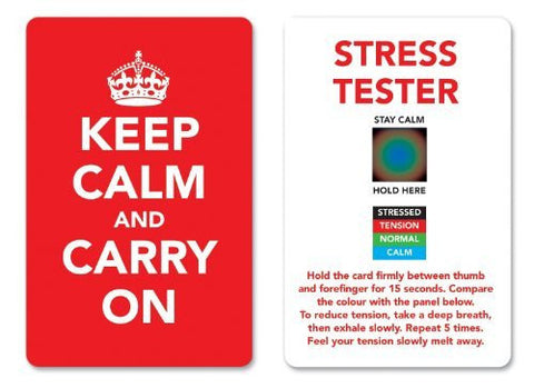 Red - Keep Calm and Carry On Stress Mood Card