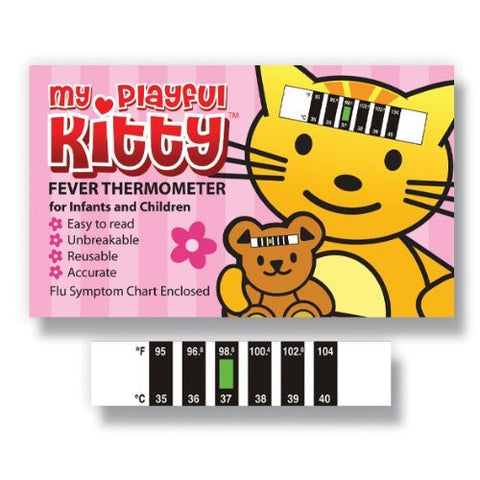 My Playful Kitty Baby Forehead thermometer for Cold, Flu & Fever with Information Pack