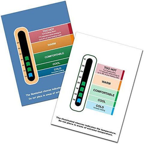 Twin Eco Pack Eco Room Thermometer Cards (White and Blue)