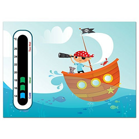 5 Pack - Retro Baby Nursery Room Thermometer Cards - Easy Read Colour  Changing Technology