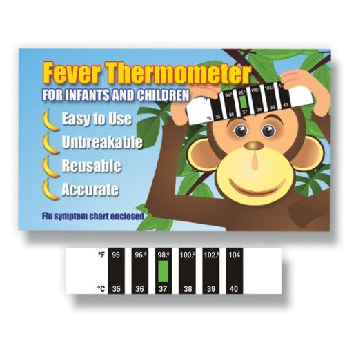 Monkey Baby Forehead Thermometer for Cold, Flu & Fever with Information Pack