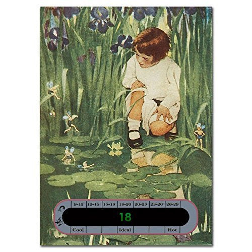 5 Pack - Baby Nursery & Room Safety Thermometer Cards - Girl by a Pond classic design