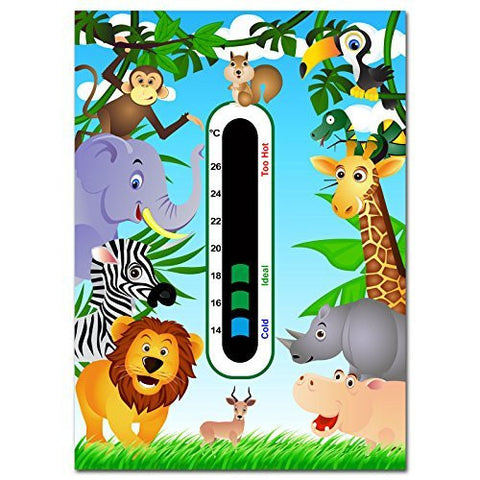 Baby Safe Ideas Jungle Animals Nursery Room Thermometer Card