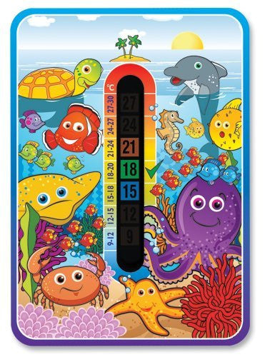 Happy Family Marine Sea Life 9C to 27C Nursery & Room Thermometer Card