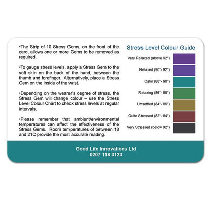 StressGems™ Stress Checker Liquid Crystal Mood Monitor Cards