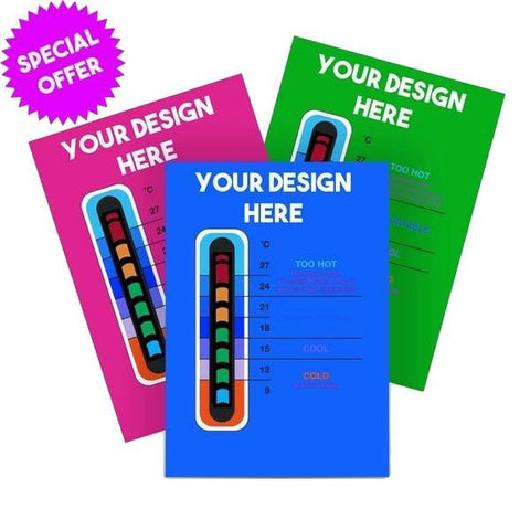 5000 Pack - Promotional Customisable Thermometer Cards for BGOR Easy Read Thermometer Strip